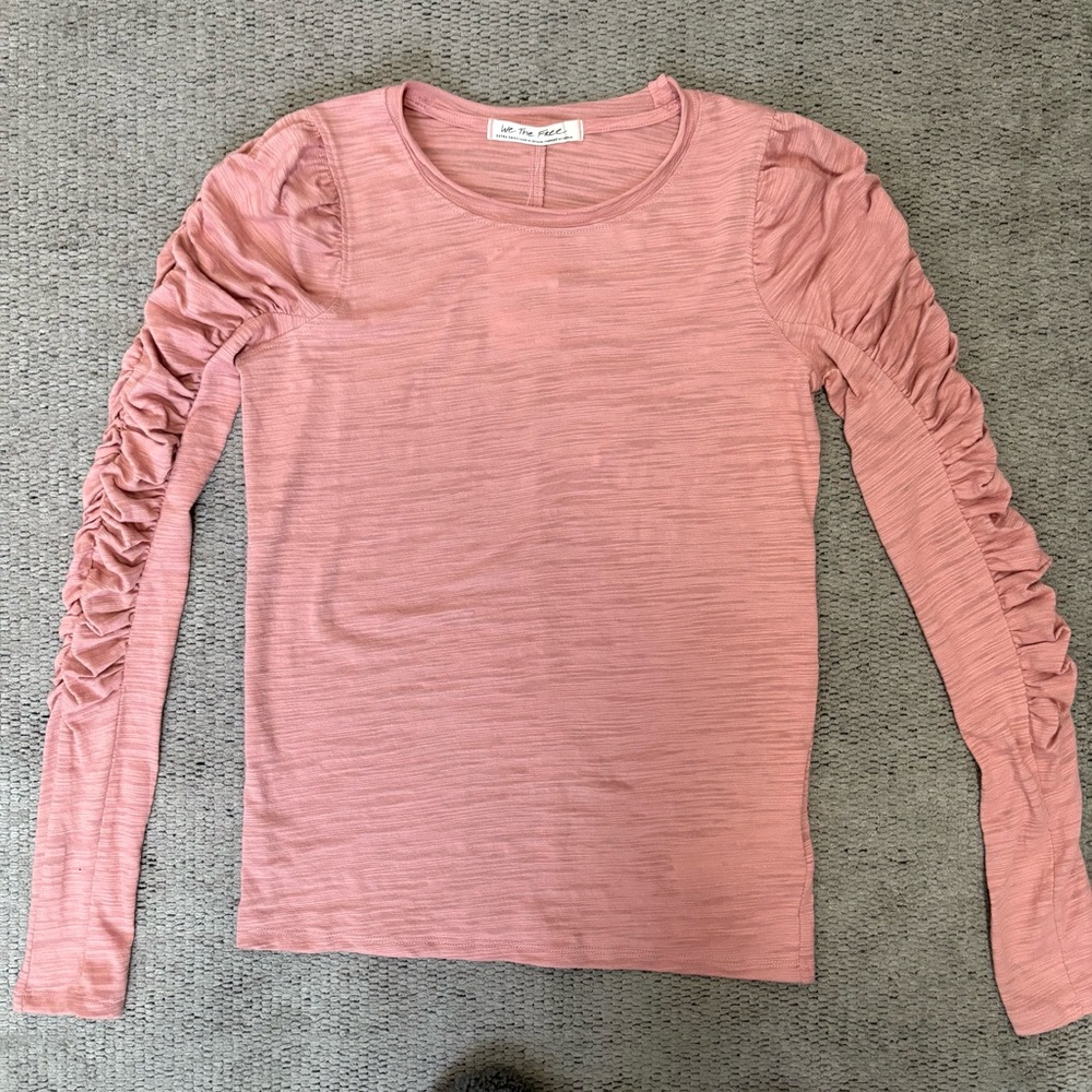 FP Ruched Sleeve Top XS